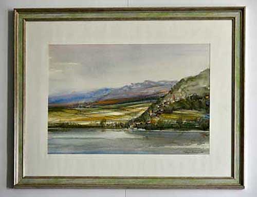 umetnička slika - Momir Armuš - Bovansko jezero - umetnička galerija Harmonija
