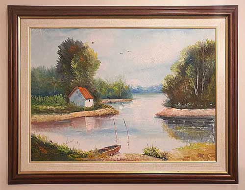 Umetnička slika - Ribarska kućica - Prodaja umetnickih slika online