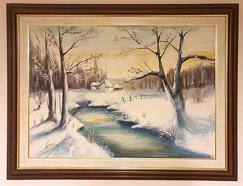Umetnička slika - Snežni salaš  - Prodaja umetnickih slika online